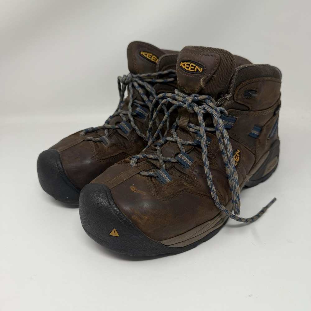 Keen Utility Work Boots Mens Size 10 Brown Leather Safety Toe Ankle Workwear